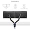 Fellowes Dual Monitor Arm, 33"x12"x24-1/4", Black FEL8042501 - alternate 6